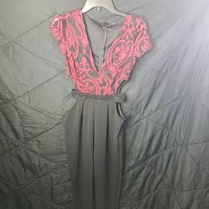 Red and black jumpsuit